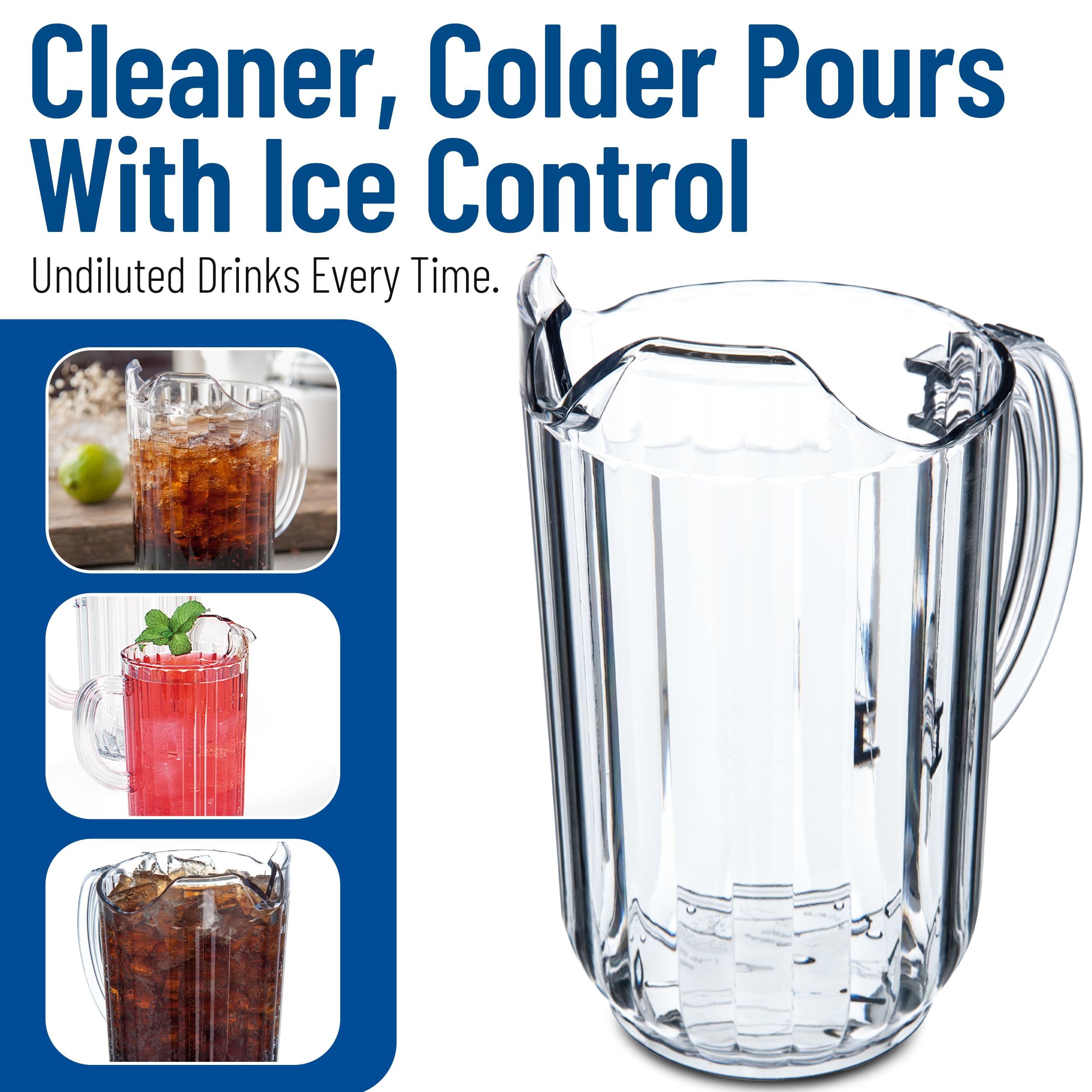 Carlisle 553807 Versa pour – Jarra de policarbonato, 1400 ml, Transparente