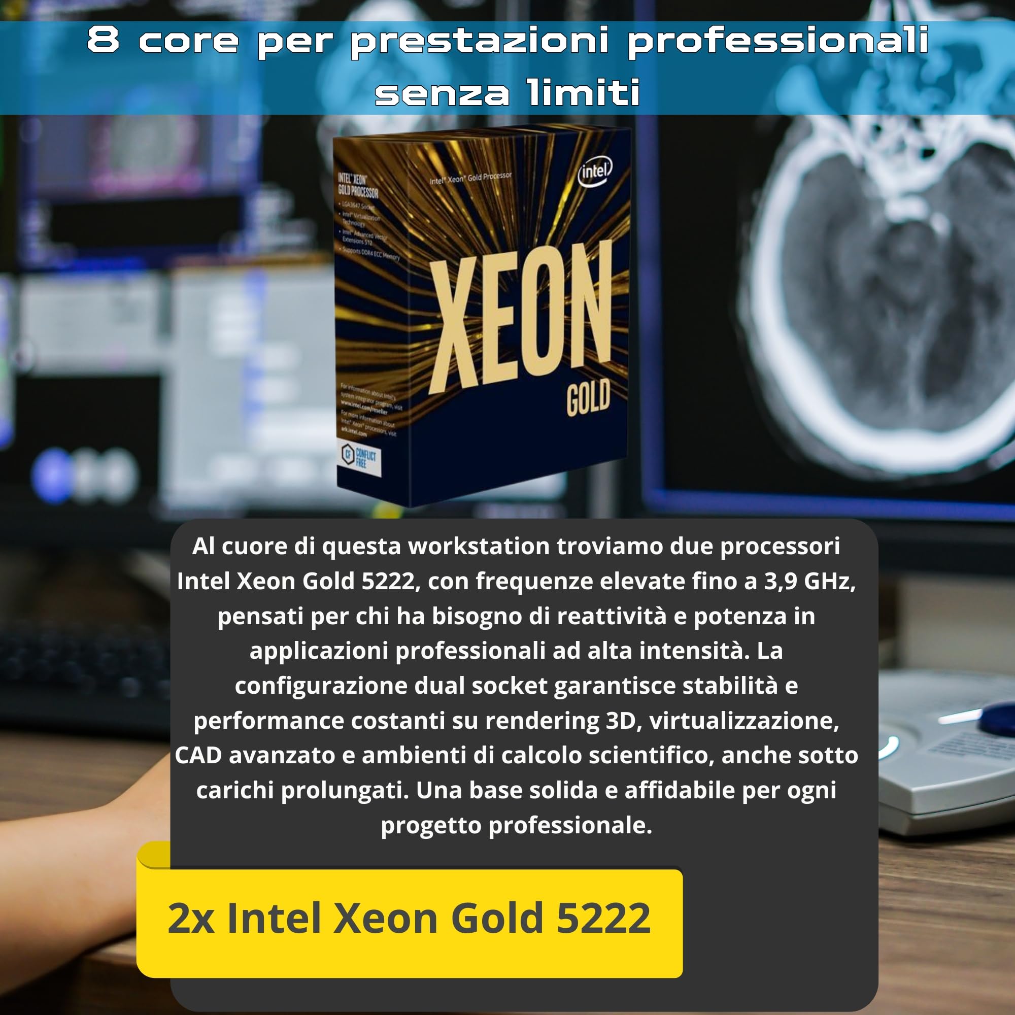 HP Z8 G4 PC Workstation Tower | 2x Intel Xeon Gold 5222| 128GB RAM | 1 TERA SSD Nvme| Nvidia RTX 4000 | Win 11 Pro Garanzia 36 Mesi (Ricondizionato)
