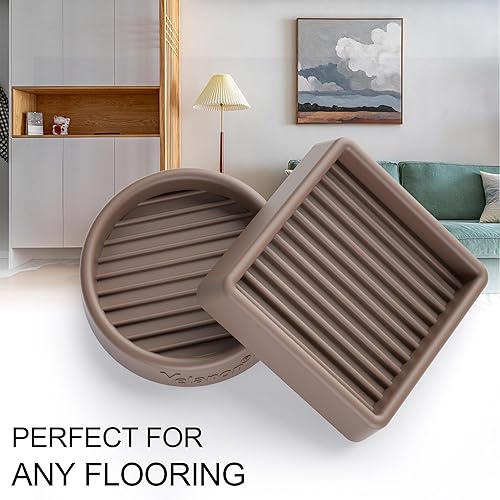 Miniatura 2 de Yelanon Posavasos para muebles  8 tazas redondas y cuadradas de 2 pulgadas para muebles  almohadillas antideslizantes para suelos de madera dura,