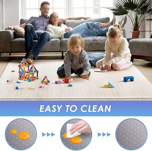 Miniatura 5 de Vicwe Tapete para silla de oficina para suelos alfombrados, 48 x 36 pulgadas, tapete rectangular para silla de escritorio con tachuelas para suelos