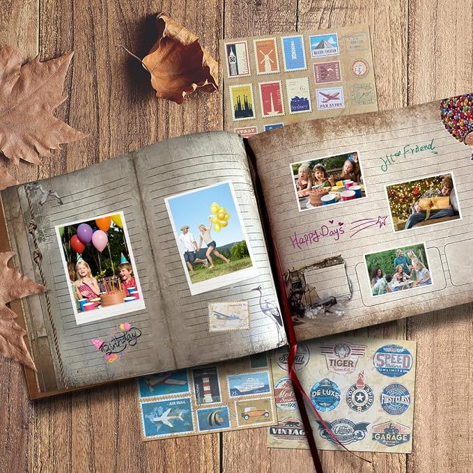 Álbum de fotos para aventura con cubierta en relieve azul miniatura 2