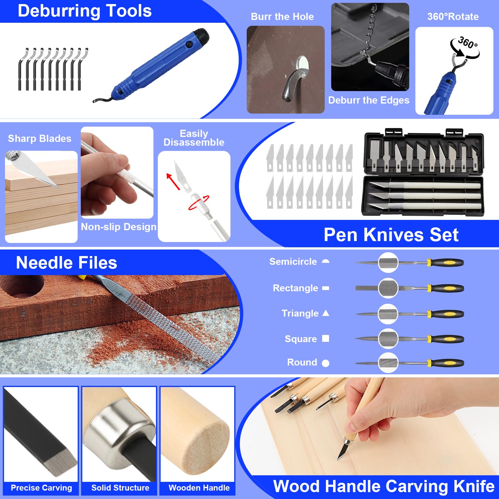 Kit d'outils pour imprimante 3D de 201 pièces comprenant un outil d'ébavurage, des outils de retrait, un coupe-tube, une règle, un tapis de coupe, un sac à main noir, un outil d'impression 3D pour la