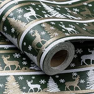 RUSPEPA Dog Christmas Wrapping Paper Roll, Mini Roll, Merry Woof, Dogs - View #2
