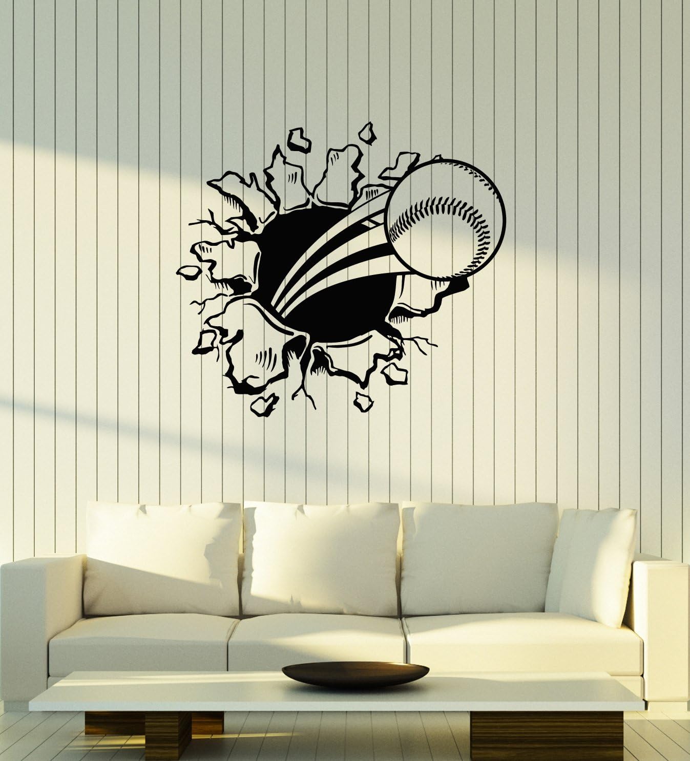 WallStickers4ever Vinyl Wall Decal Baseball Ball Funny Room Decoration Sports Art Stickers Mural Large Decor (ig5586)