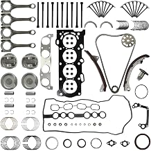 1ZZ-FE 1.8 Engine Rebuild Overhaul Kit Head Gsket Set Timing Chain Kit Connecting Rods Piston Bearings Fit For Toyota COROLLA CELICA GT MATRIX XR MR2 SPYDER PONTIAC VIBE CHEVROLET PRIZM 1.8L 1998-2008