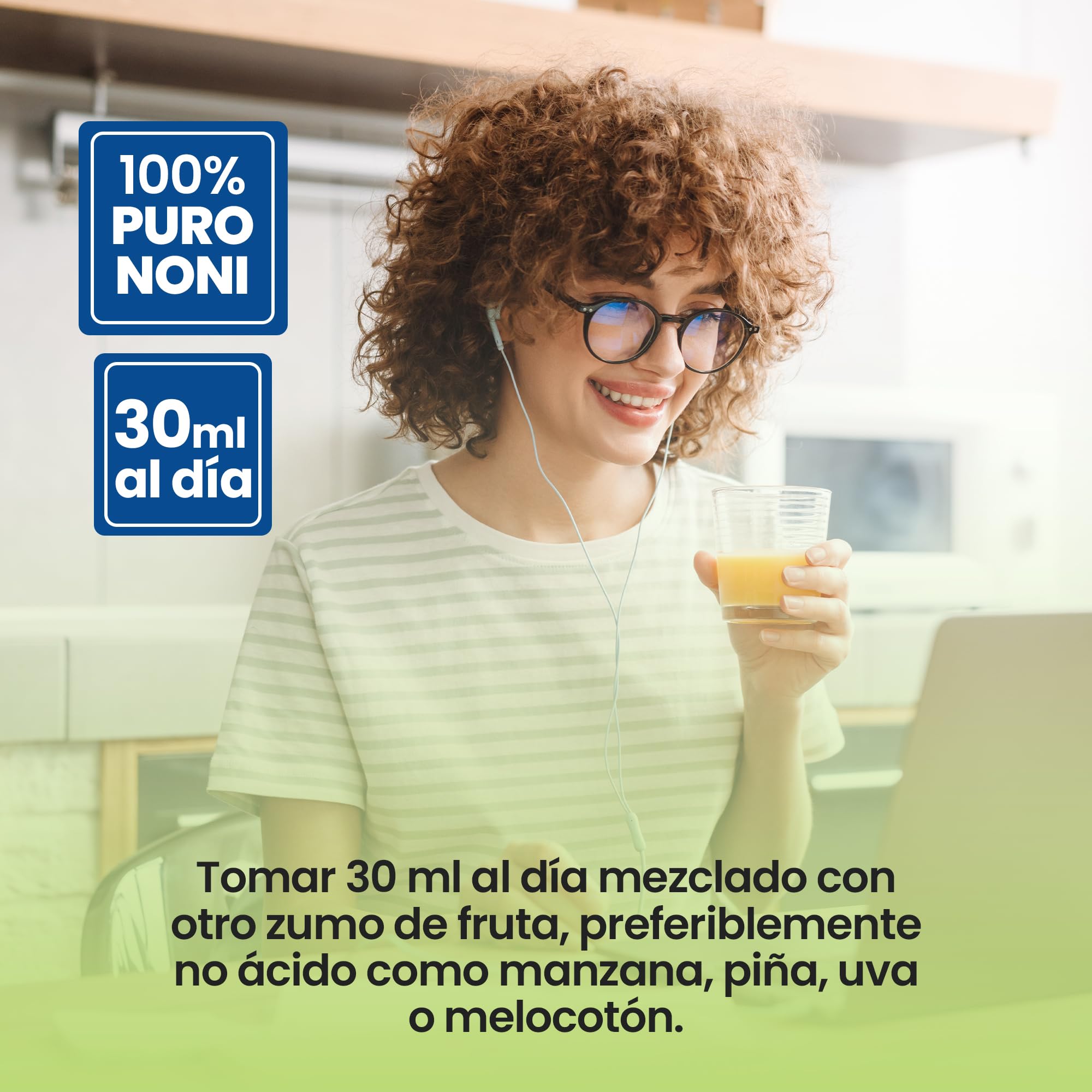 Zumo de Noni - 1 Litro. 100% Puro y Orgánico sin conservantes - Ayuda cuando hay inflamación, dolor y potencia el sistema inmune.