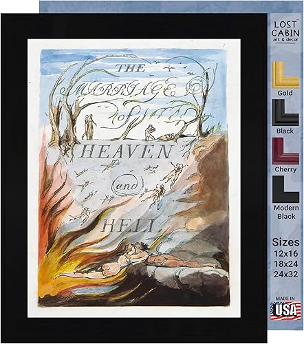 Miniatura 18 de Guillermo Blake Lost Cabin Nabucodonosor | Impresión en marco plano negro | Reproducción de pinturas de obras de arte finas | Póster decorativo