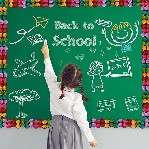 Vista 63 de Panelee Borde inspirador de confeti de 68.9 pies, borde de tablón de anuncios, mariposas, flores, abeja, espacio, inspirador, linda decoración