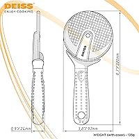 Vista 9 de Deiss Pro Cortador de pizza resistente con rueda de corte - Rueda de corte de pizza de acero inoxidable afilada y suave con mango antideslizante