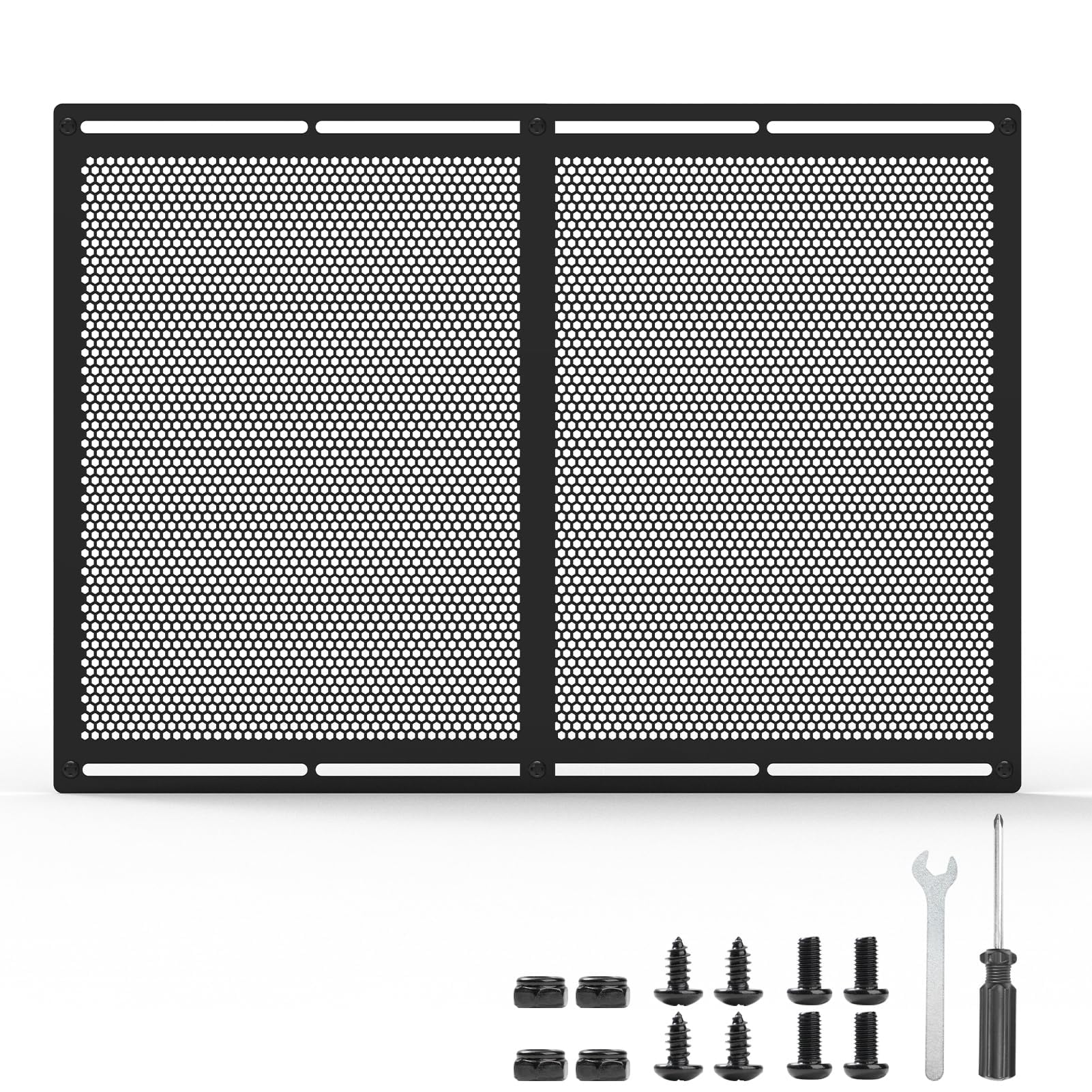 rv entry screen door grille,upgraded adjustable 16-31 in width, 21.26 in height, metal entry screen door protector,camper screen door grill,rv door defender