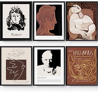 MLITH Picasso Wall Art Prints Set For 8×10 Inch, Modern Abstract Canvas Wall Art, Aesthetic Room Decor Painting, Vintage Canvas Prints For Bedroom, Dorm, Gallery, Exhibition(Unframed)