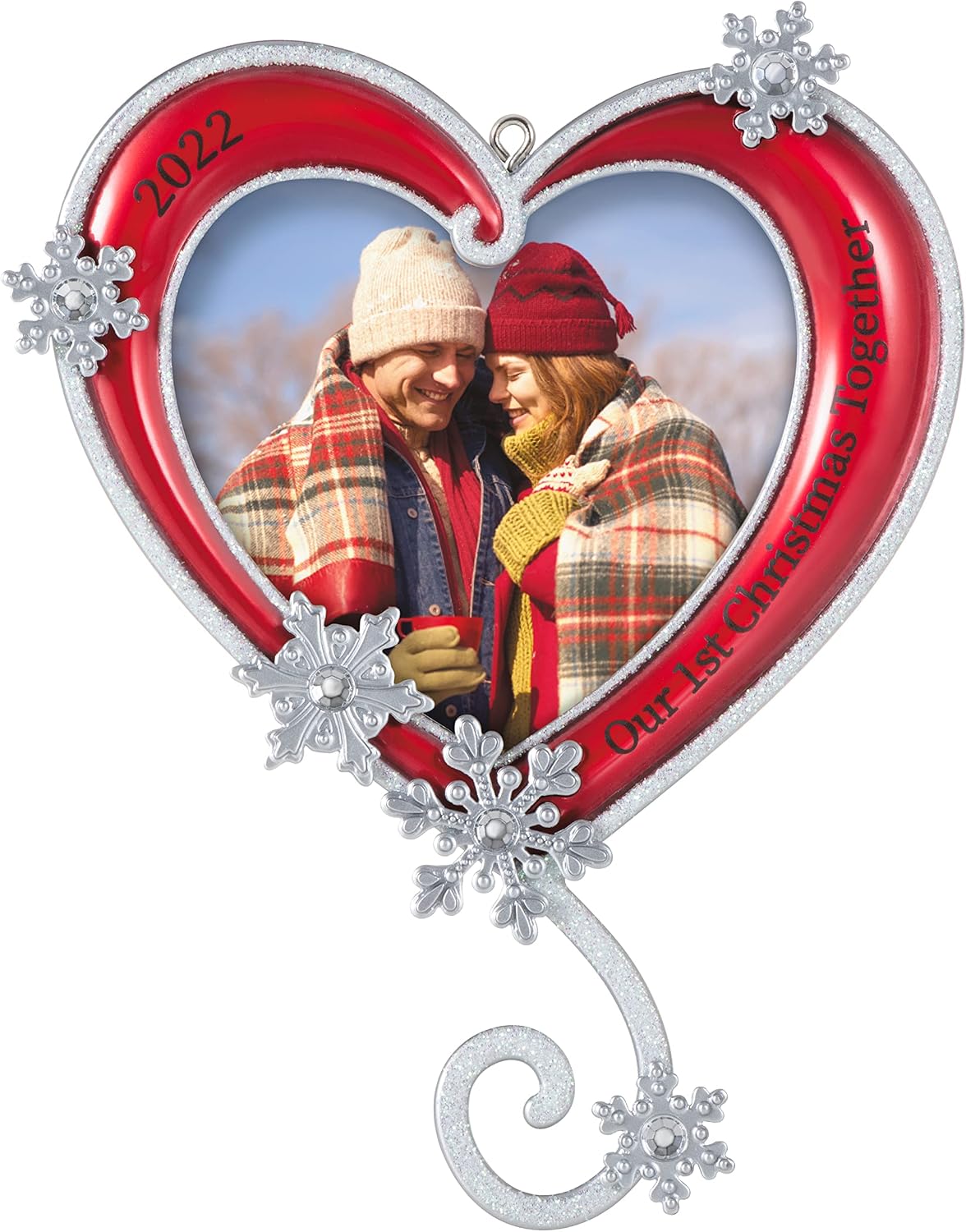 Hallmark Keepsake Christmas Ornament 2022 Year-Dated, Our First Plastic, Christmas Together Photo Frame