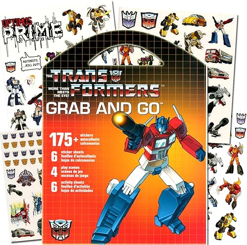 Miniatura 3 de Transformers - Juego de libro para colorear y actividades para niños, 2 libros de actividades y blocs de calcomanías con Optimus Prime, Bumblebee y