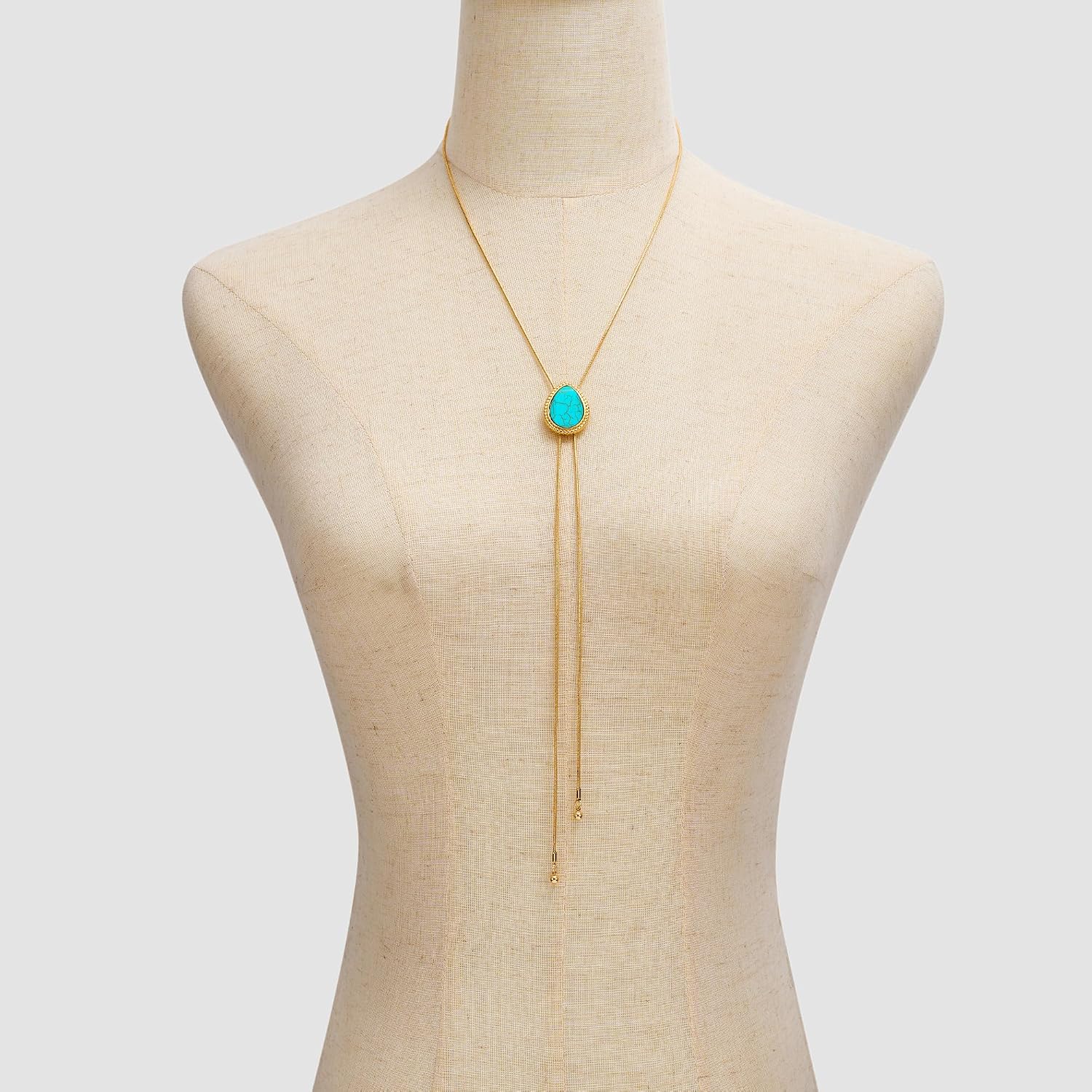 Western Cowgirl Necklace for Women Lariat Long Chain Hat Bull Head Horse Flower Turquoise Y Necklaces Cowboy Bolo Tie Accessories Trendy Western Country Jewelry Gifts Rodeo Outfit for Women