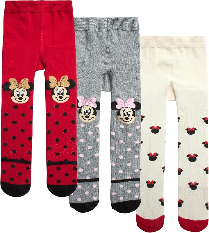 Disney Baby Girls Minnie Mouse Leggings Medias - Medias Pantimedias - Leggings para bebés niñas para recién nacidos/bebés (0-24 meses)