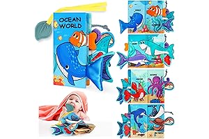Baby Crinkle Books, Animated Toys, Stimulating Stroller Toys