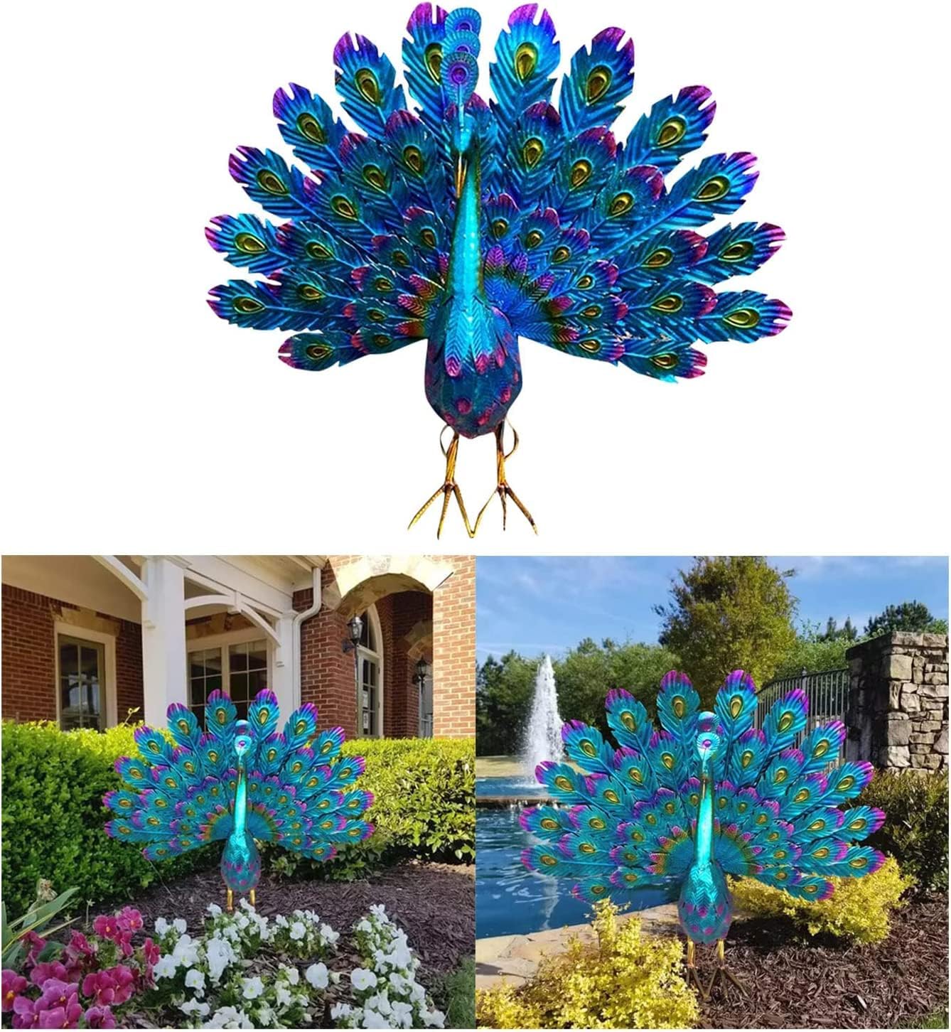 Beautiful Peacock Statue Decor, 2023 New Metal Peacock