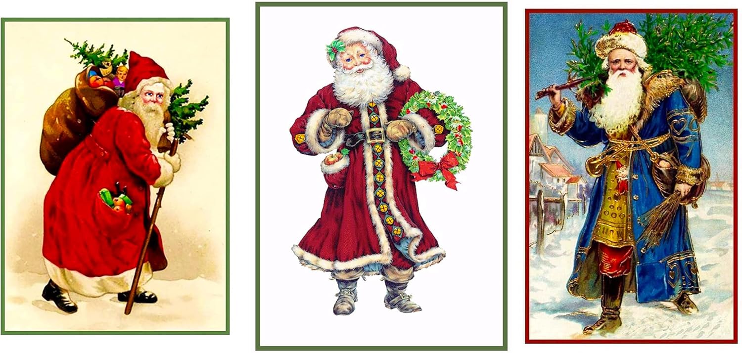 Christmas Santa Deluxe Treasury#1-3 Counted Cross Stitch Patterns Charts