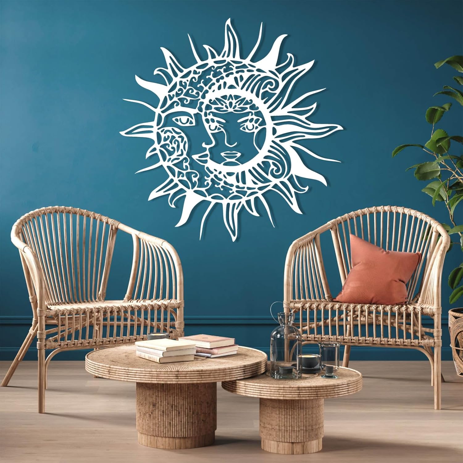 Sun and Moon Metal Wall Decor, Sun and Moon Metal Wall Art