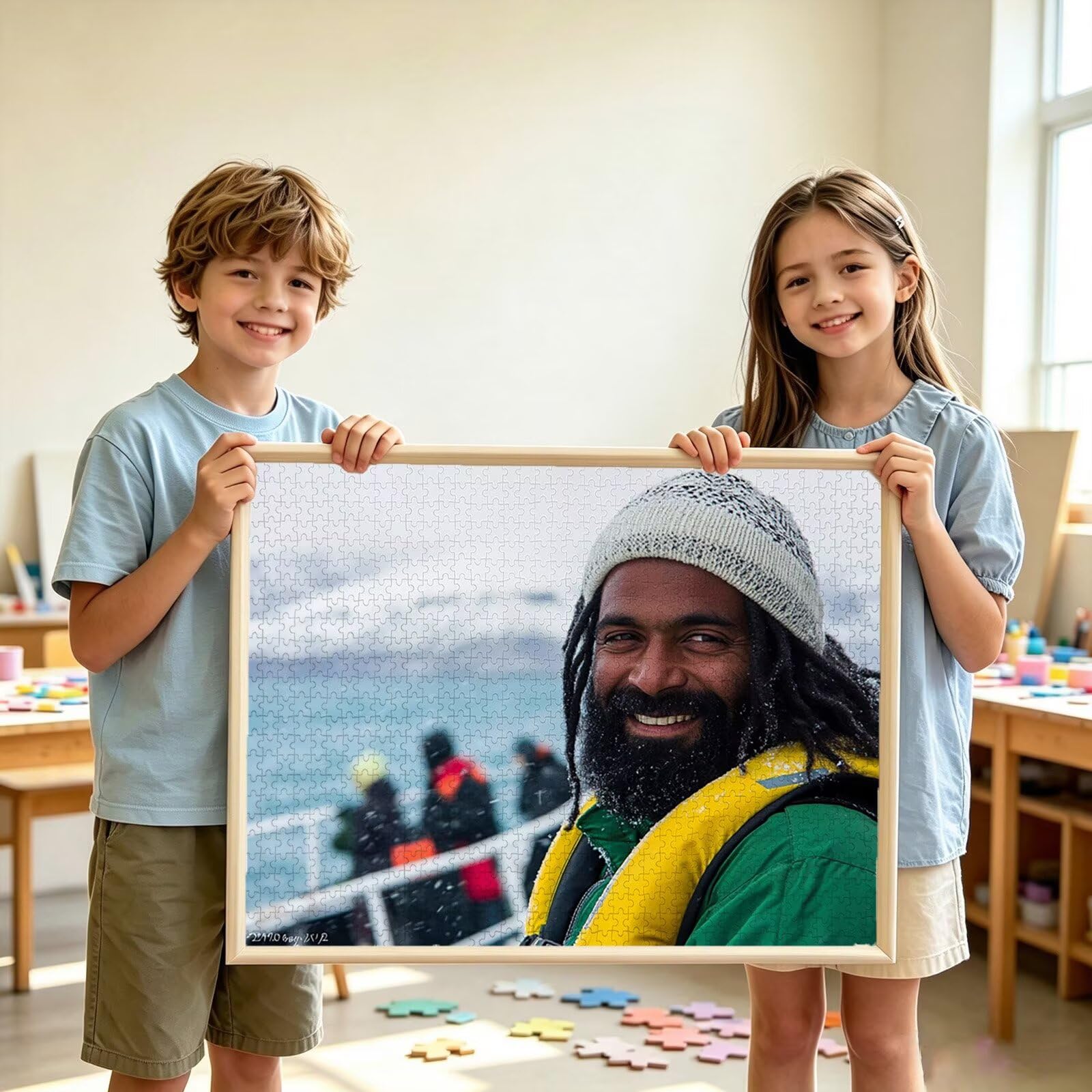 Niestandardowe zdjęcie puzzli, drewniane puzzle DIY 3000 sztuk dla