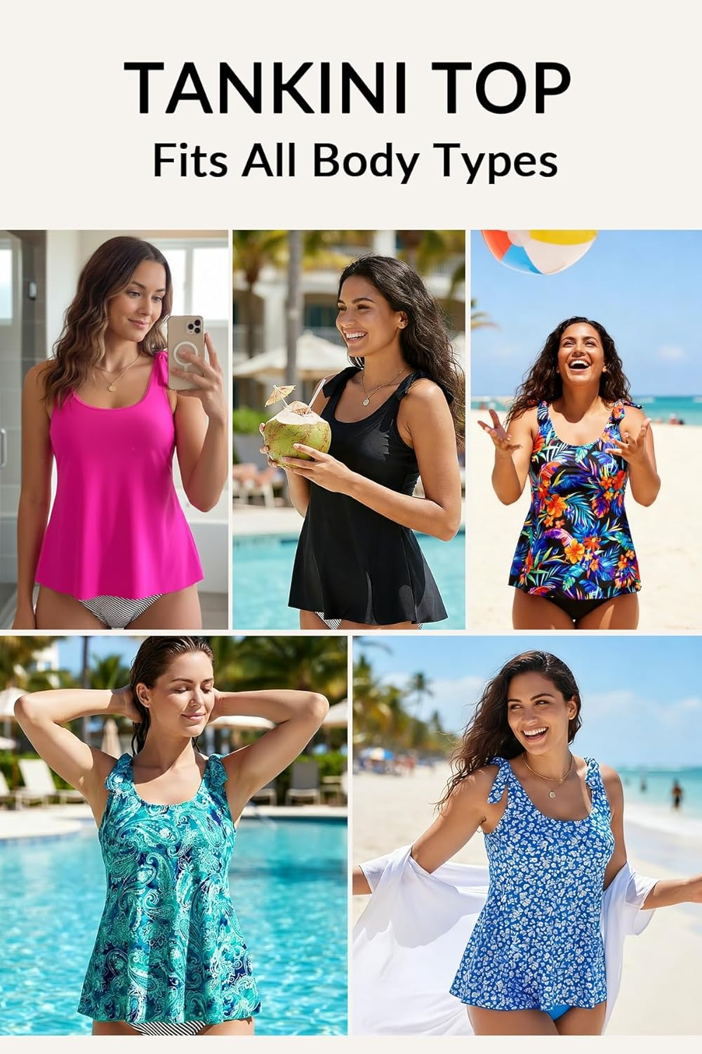 Women's Flowy Tankini Top Only- Modest Swimsuit Top Tie Knot Bathing Suit No Bottom 2025 - Image 6