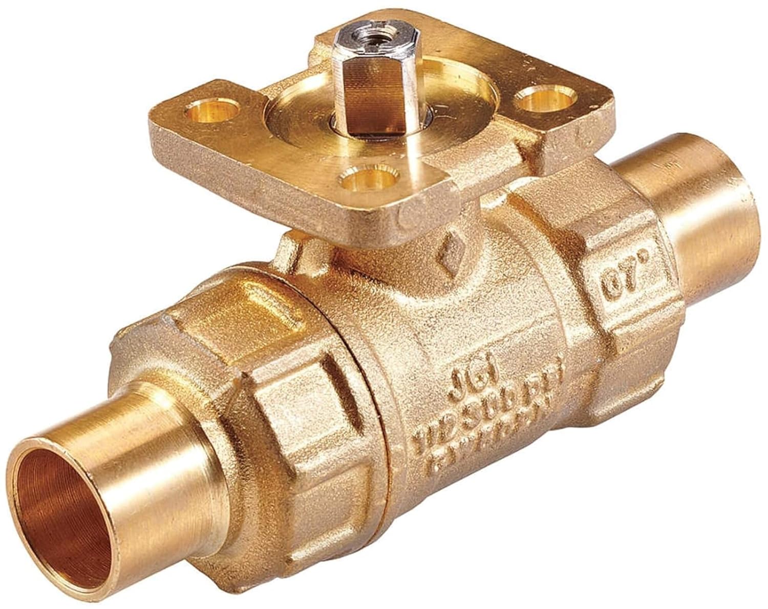 Johnson Controls VG1275CN Series VG1000 Sweat End Connection Valve, Stainless Steel Trim, Two-Way, 1" Size, 11.7 Cv, 200 psig Closeoff