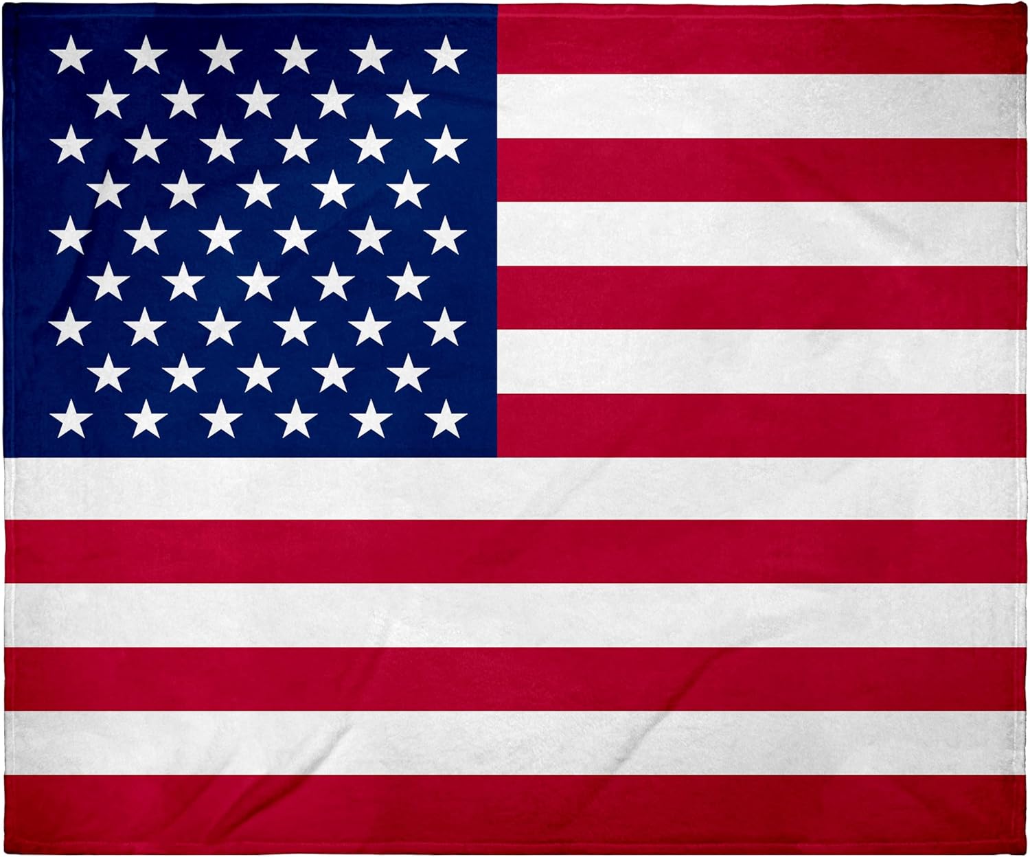 American Flag Blanket Stars and Stripes USA Soft Plush Fleece Throw 50" x 60" (127cm x152cm)