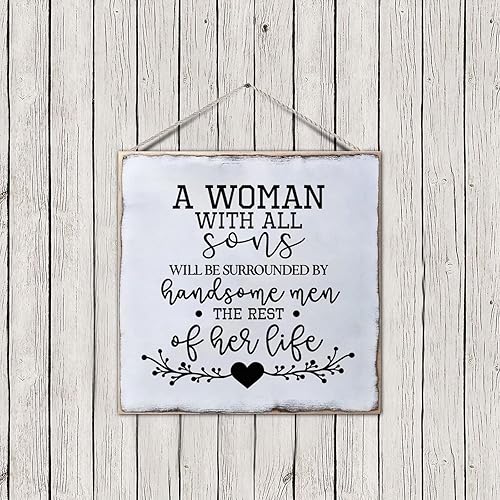 Miniatura 3 de Letrero de madera campestre para colgar en la pared, letrero de bienvenida de madera, estilo clásico, para casa de campo, para sala de estar