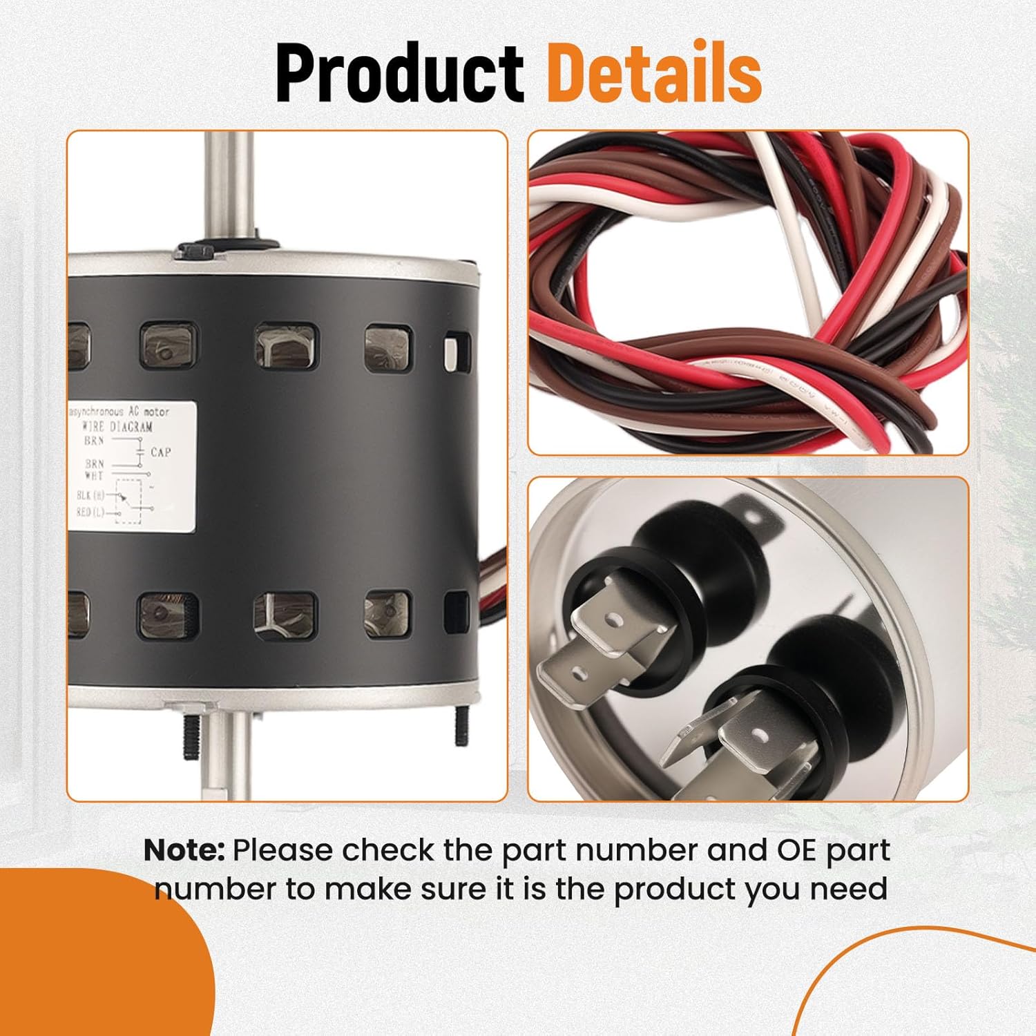 maXpeedingrods Fan Motor 7184-0156 Fits for Coleman 6000 8000 Series Replaces # 7855MVA-A11U 7184-0432 1468-3069 71840156 7855MVAA11U 71840432，Speed Air Conditioner Condenser Include a Capacitor