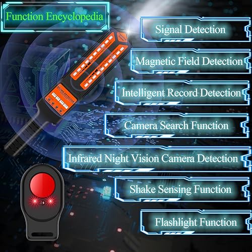 Miniatura 6 de Detector de cámara oculta Buscador de cámara Buscador de cámara Dispositivo de escucha Detector de rastreador, para automóvil, hotel, reunión