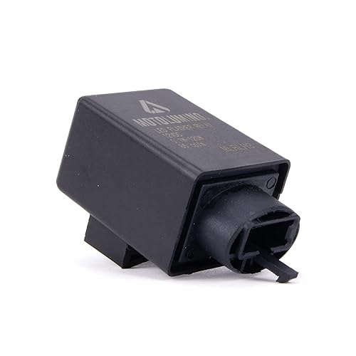 Aharon Motolumino - Intermitente universal de 12 V LED/halógeno para motocicleta, compatible con conector Honda de 3 pines, relé intermitente