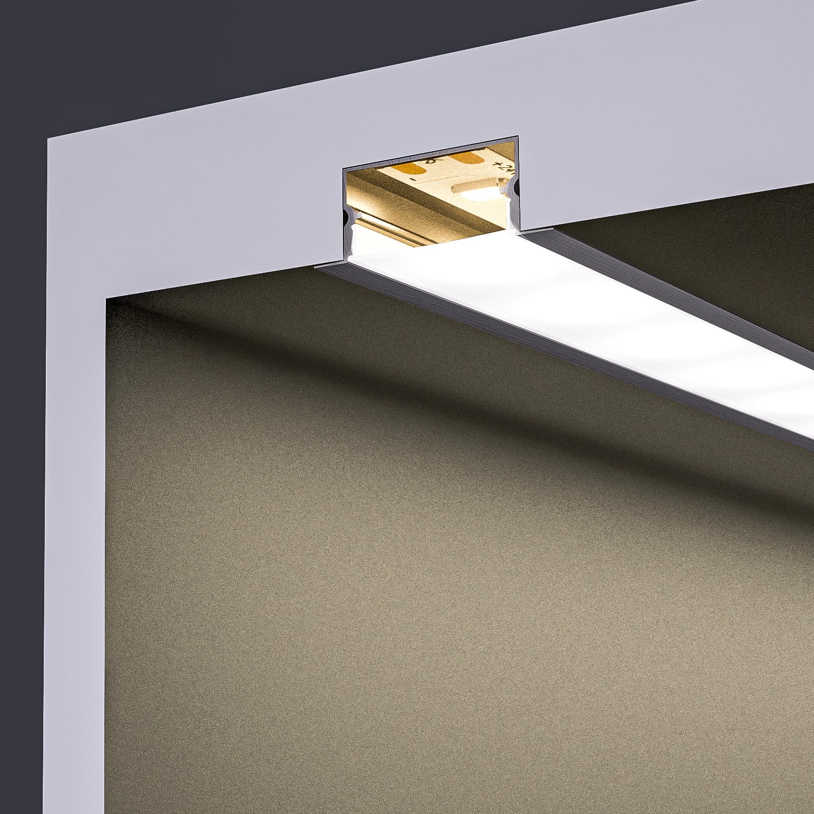 6 x 2 m (40m) Profilo alluminio per strisce led opaca utilizzare per Schermo Max L2000x19.7x10mm LED SP23 Profilo angolare alluminio (6)
