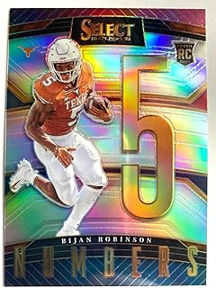 2023 Panini Select Draft Picks Numbers Silver Prizms #BR Bijan Robinson RC