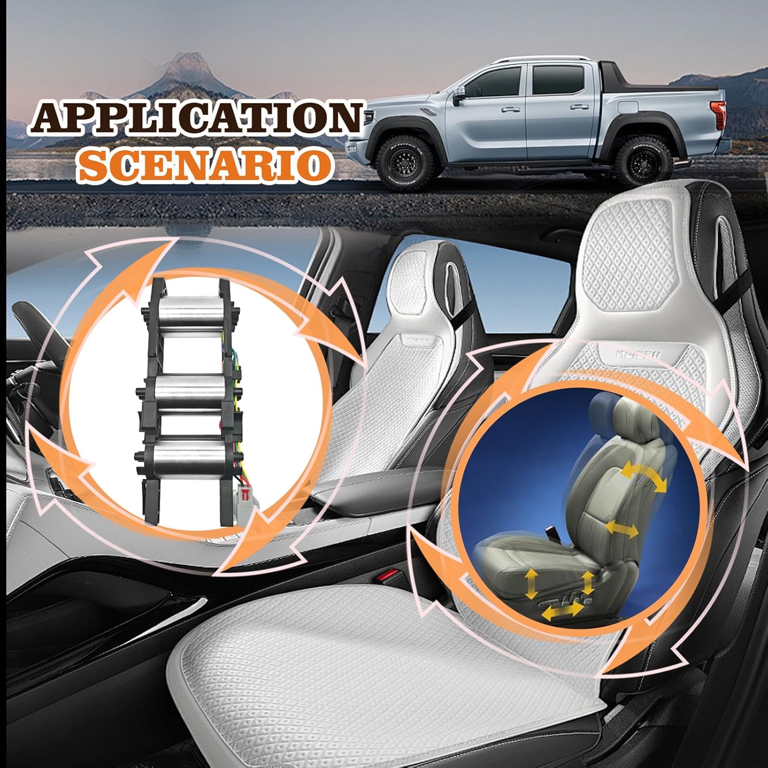 L0060111 Power Seat Motor 6 or 8 Way W/O Memory Compatible with 2007-2014 Cadillac Escalade ESV/Chevy Suburban 1500 Silverado 2500 HD/GMC Sierra 2500 HD