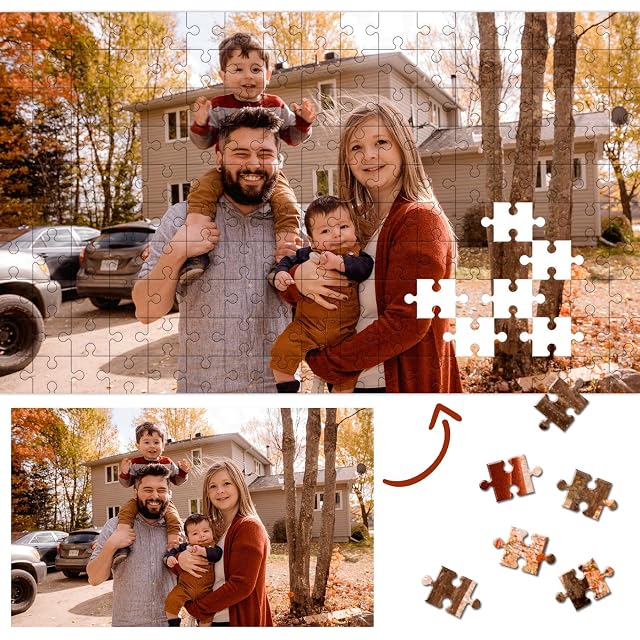 iDIY - Rompecabezas Personalizado de Fotos, 200/300/500/520/1000 Piezas, para Reuniones en Agradecimiento…