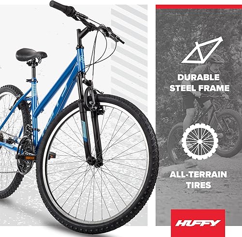 Miniatura 4 de Huffy Stone Mountain Hardtail Mountain Bike for BoysGirlsMenWomen, 20"24"26" Sizes, 6 or 21 Speed Shimano Twist Shifting, Front or Dual Suspension,
