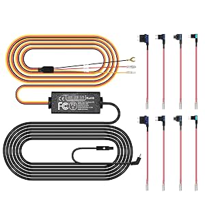 Pelsee Dash Cam Hardwire Kit Full Set Hard Wire Kit Fuse for P1 Duo Dash Cam Only 12V-24V