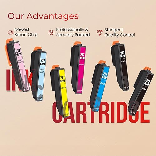 Miniatura 4 de ejet 277 cartuchos de tinta remanufacturados para cartuchos de tinta Epson 277XL T277XL para usar con impresora XP-960 XP-970 XP-850 XP-860 XP-950