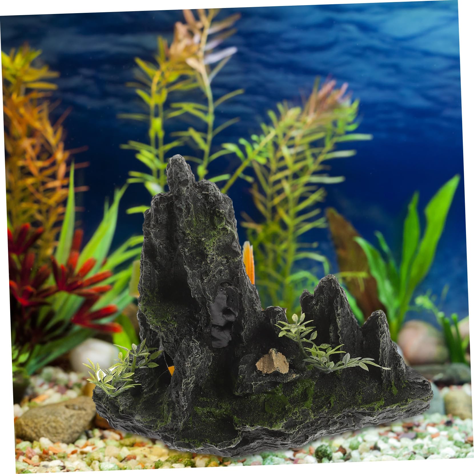 TOYANDONA Aquarium-Dekoration Mit Felsformationen Bergdekor Für Fische Landschaftsdekor Steinskulpturen Für Aquarien Zubehör Für Garnelenbecken