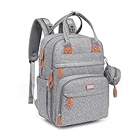 Vista 1 de BabbleRoo - Mochila para pañales - Bolso de viaje con artículos esenciales para bebés - Mochila multifuncional resistente al agua, bolso de viaje