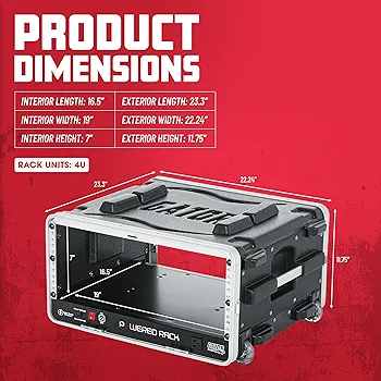 GATOR 4Uラックケース GATOR / GRR-4L 4Uラックケース 奥行き41.91cm 樹脂製 軽量