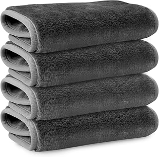 KODAMO Reusable Face Wash Cloths, Microfiber Makeup Remover Towel, Grey