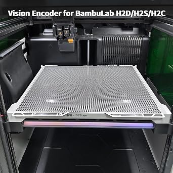 Immdinogo Vision Encoder Replacement Compatible with BambuLab H2D/H2C/H2S: 5 Minutes Calibration 50µm Ultra-Accuracy Calibration Plate Large-Size Prints for Weeks-Long Accuracy 3D Printer Accessories