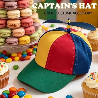 2Pcs Propeller Hat Adult, Helicopter Hat for Parties and Festivals, Funny Hats for Adults with Spinning Propeller,Size 54-58 cm Head Circumference