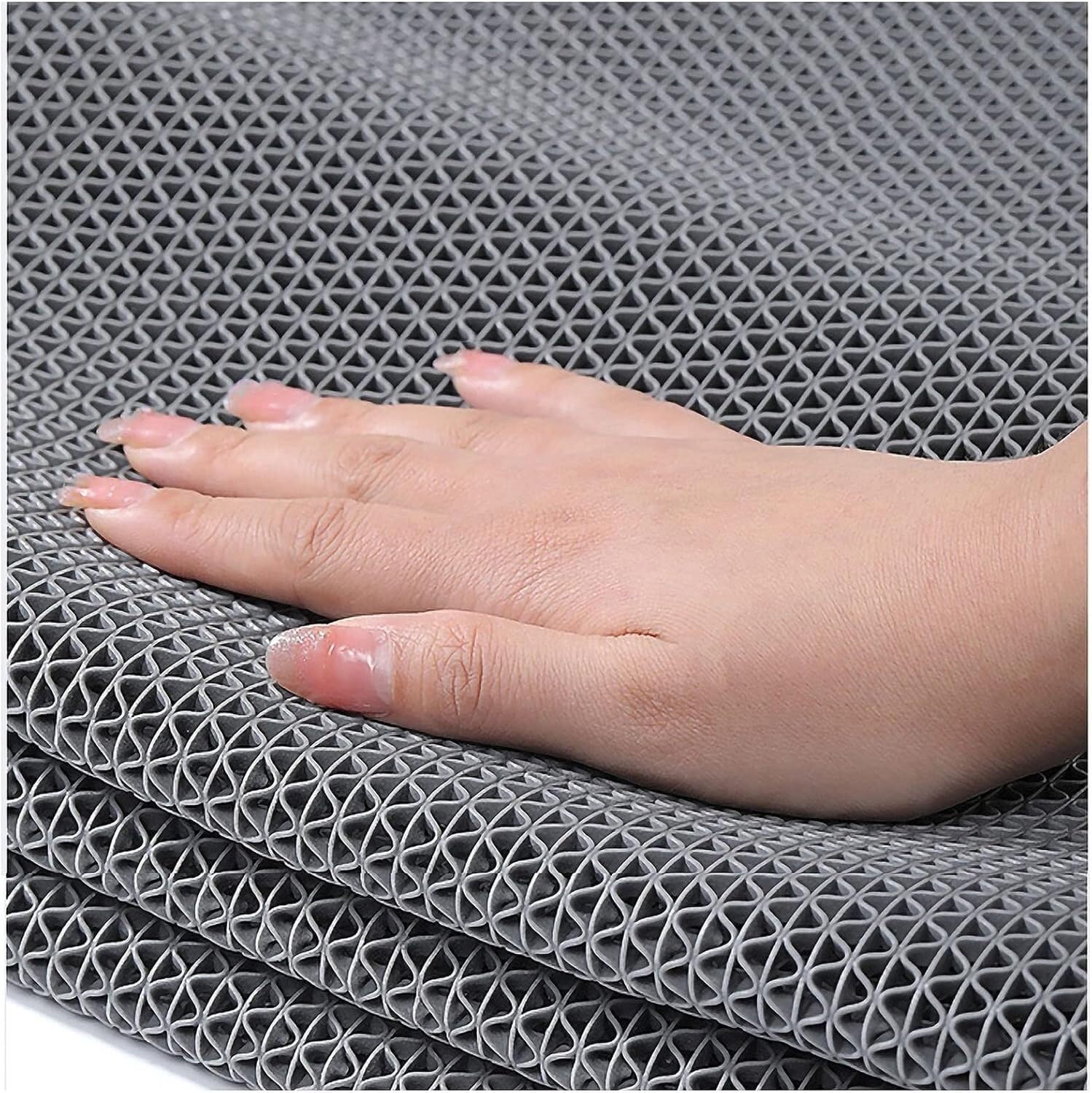 Hpthly Grey Drainage Non-Slip Floor Mat Commercial Wet Area Floor Mats For Outdoor Indoor Bathroom Kitchen Swimming Pool,Gray-120Cmx500cm