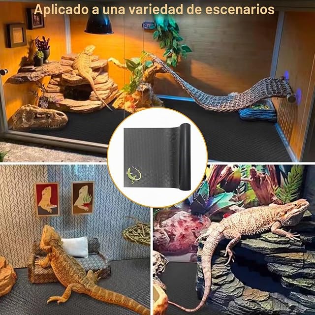 Foto 6 de 6 de UDNFHL 1 Pieza De Almohadilla De Rastreo De Mascotas Y 1 Pieza De Tijeras, Alfombra De Reptiles