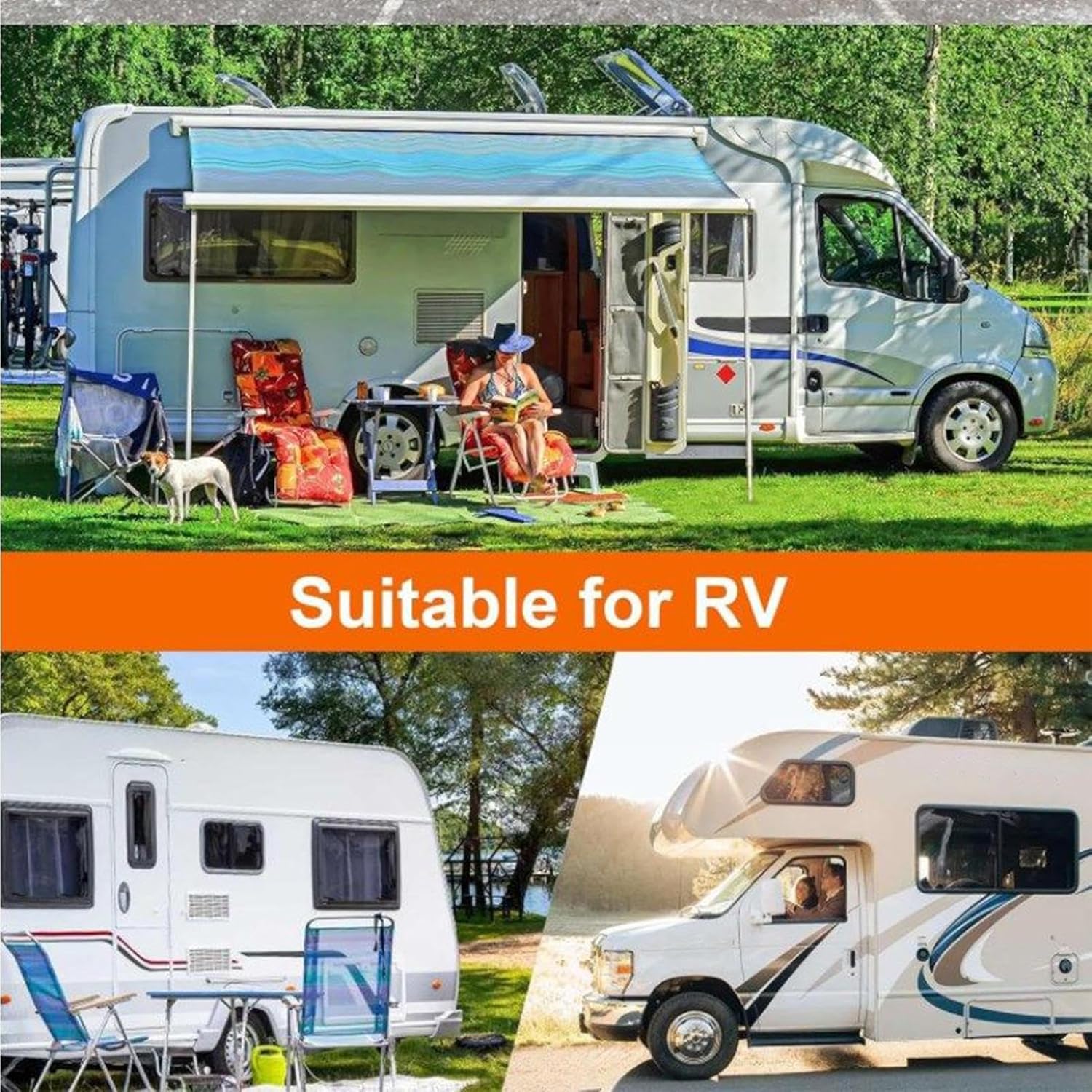 Protective Canopy, Uv Canvas Cover, Windproof Sunshade with Heavy Duty Build, Waterproof Cover with Multi Purpose Design, Outdoor Motorhome Covers with Easy Installation Camping for Desert Winter Use