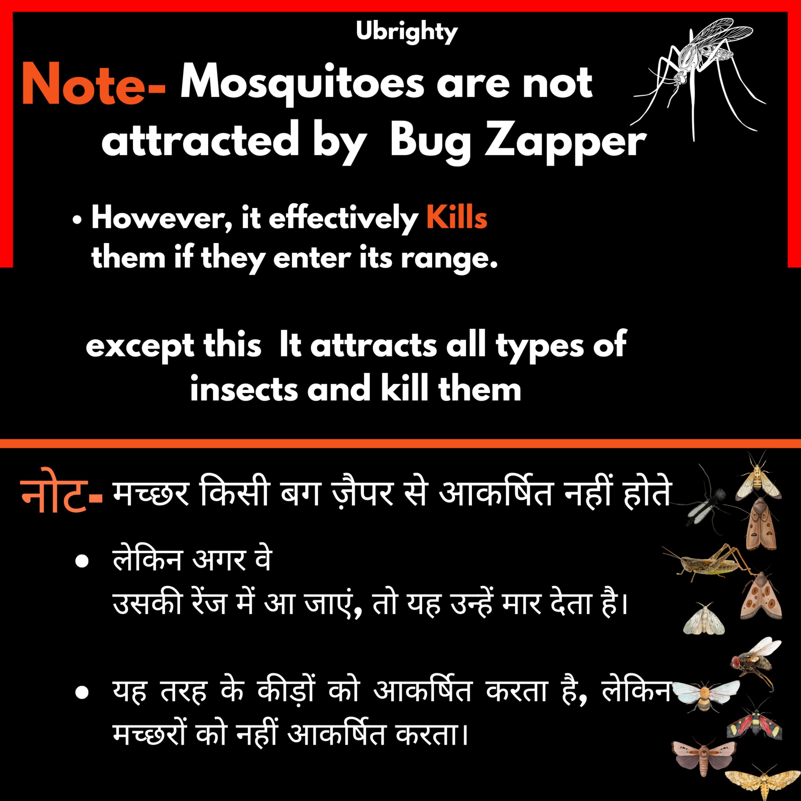 Ubrighty Insect Killer Machine-with 2 Extra Blue UV Tubes Electric Fly Catcher Machine Makhi Flies Killer Trapper-Bug Zapper for Home Kitchen House Bedroom Mosquito lamp Indoor Restaurants (W20) - Image 5 thumbnail