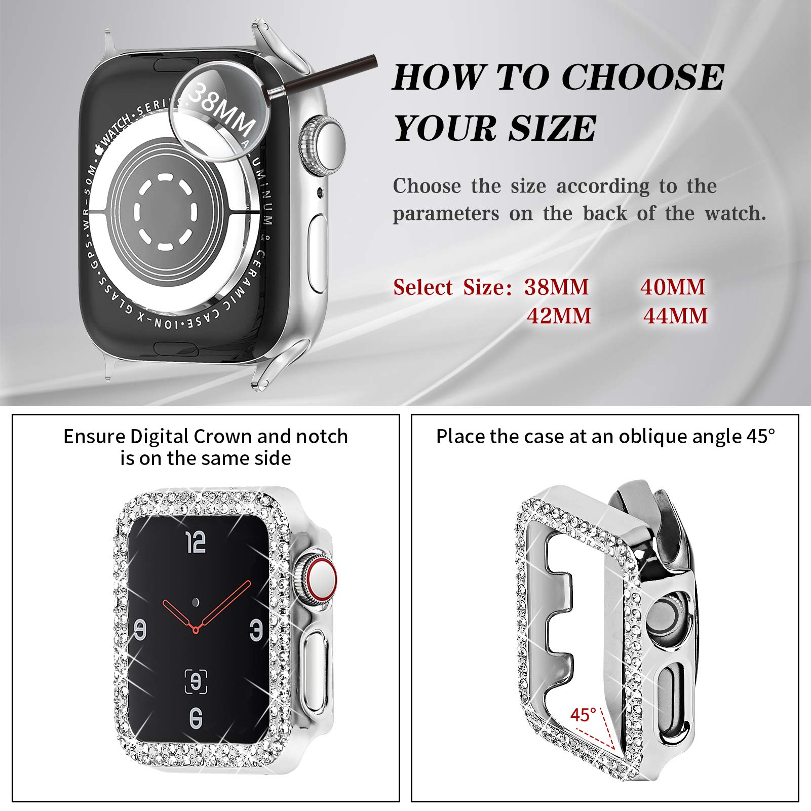 Joyozy Stainless Stell Watch Bands Compatible with Apple Watch Band Amazon.com: Joyozy Slim Stainless Steel Band Compatible with  main image 2