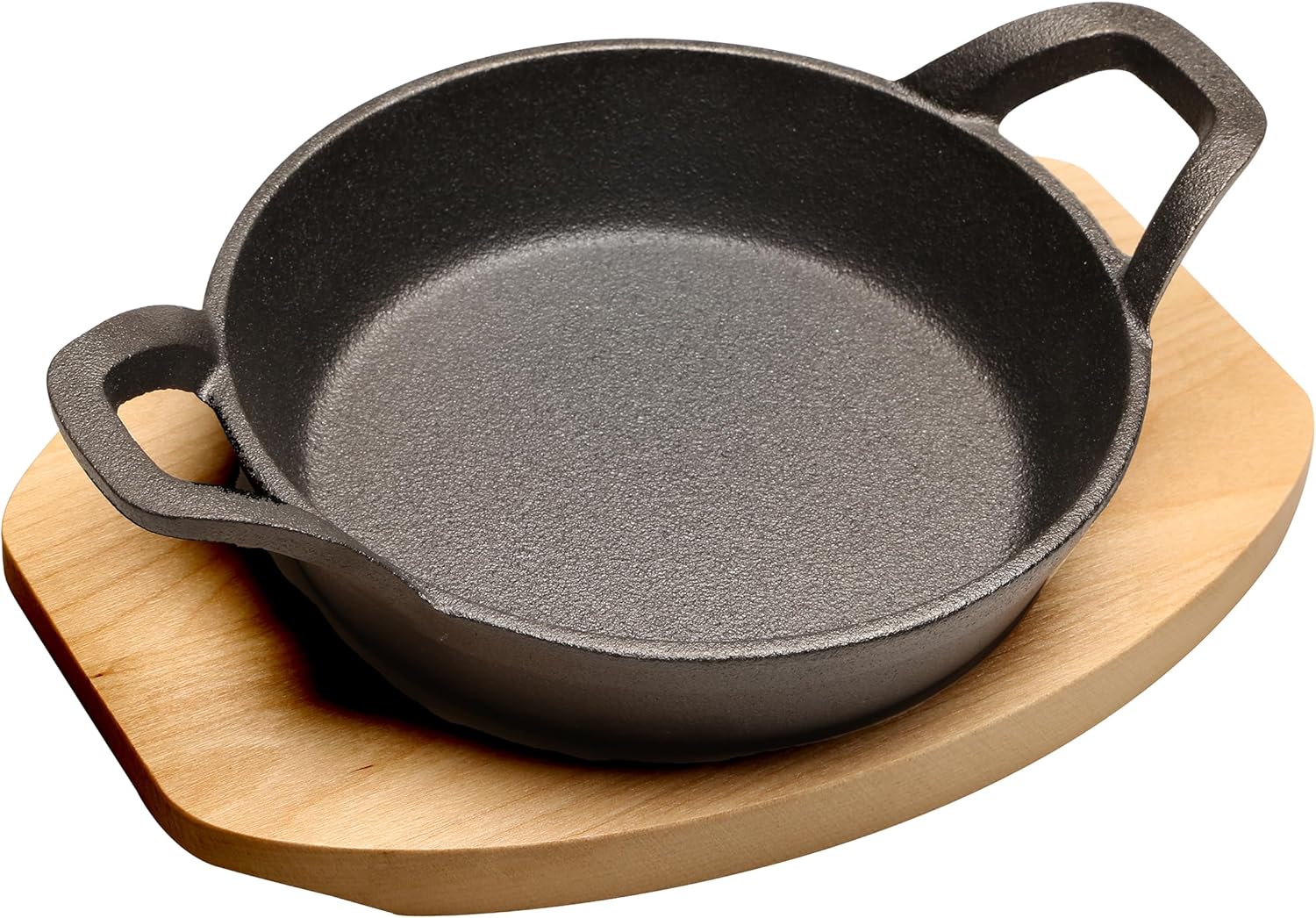 HOME DISTRICT Cast Iron Ramekin Set Oven Safe Mini Skillets Bakeware Bowls Casserole Pots, 6.5" x 1 1/2", 12 oz - 2 PC Set